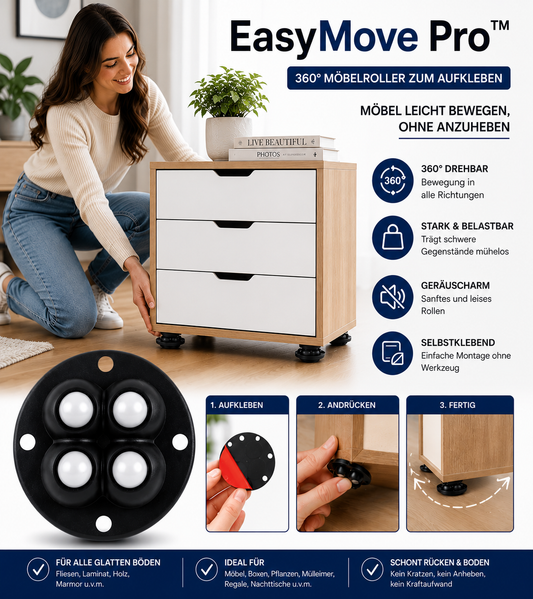 EasyMove Pro™ - "schwere Möbel mühelos bewegen"