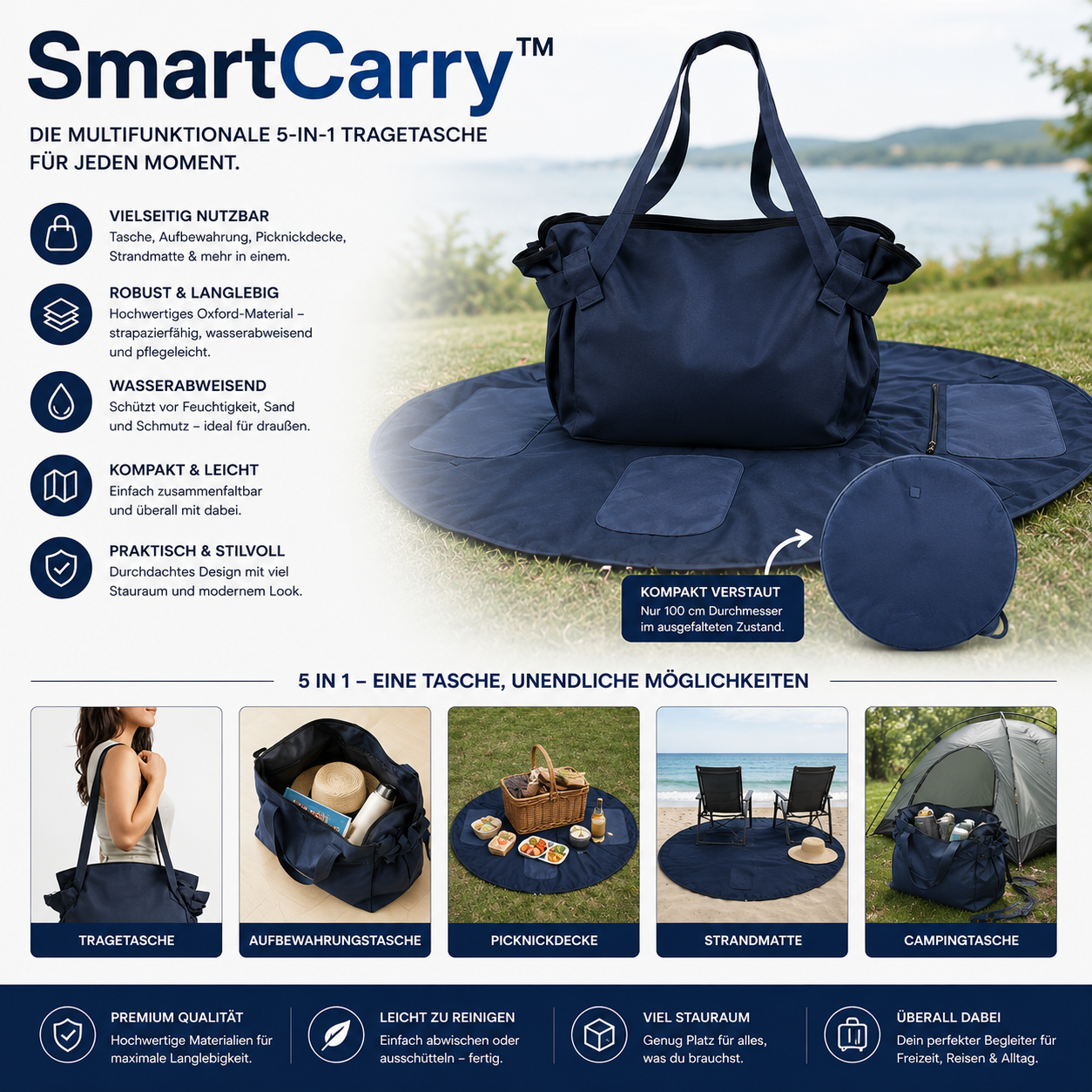 SmartCarry™ - "deine praktische Tasche für ALLE FÄLLE"